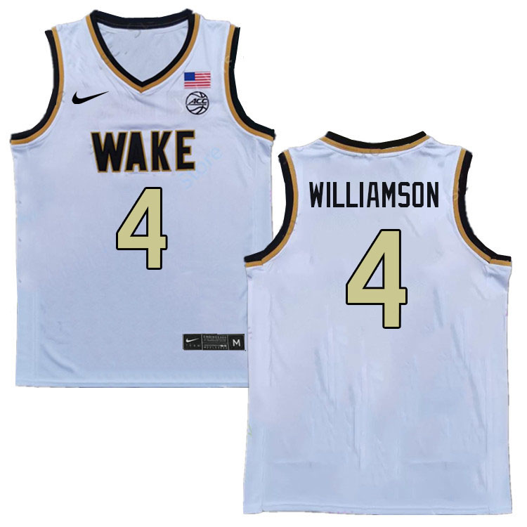 #4 Daivien Williamson Wake Forest Demon Deacons 2022-23 College Stitchec Basketball Jerseys Sale